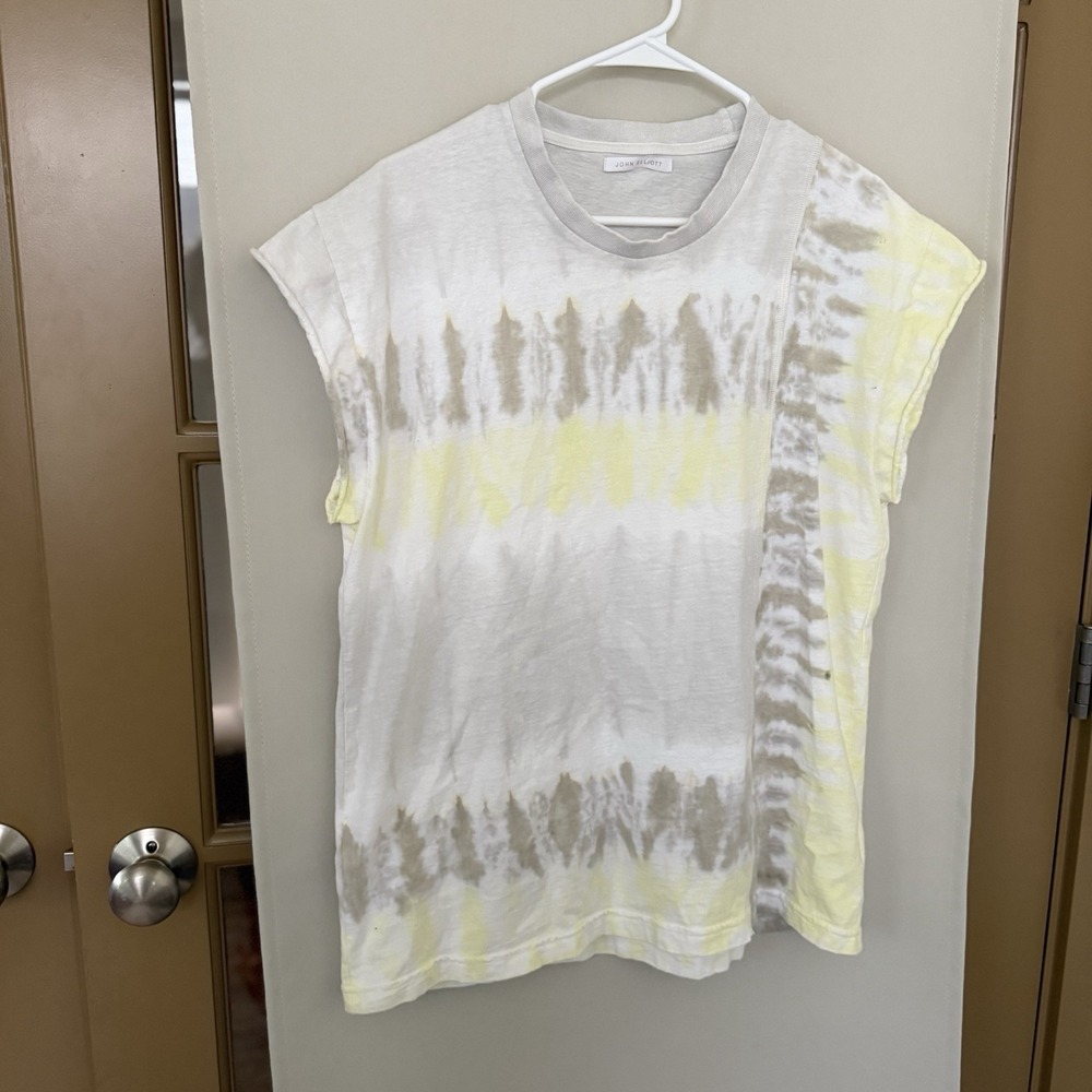 John Elliot Womens 3 Large Reconstructed Tie Dye Muscle Tee Short Sleeve T-Shirt